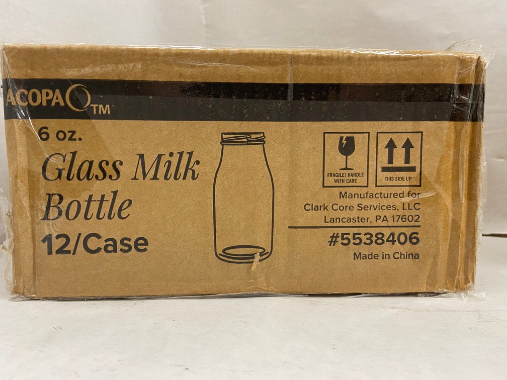 Case of 6 oz. Glass Milk Bottles