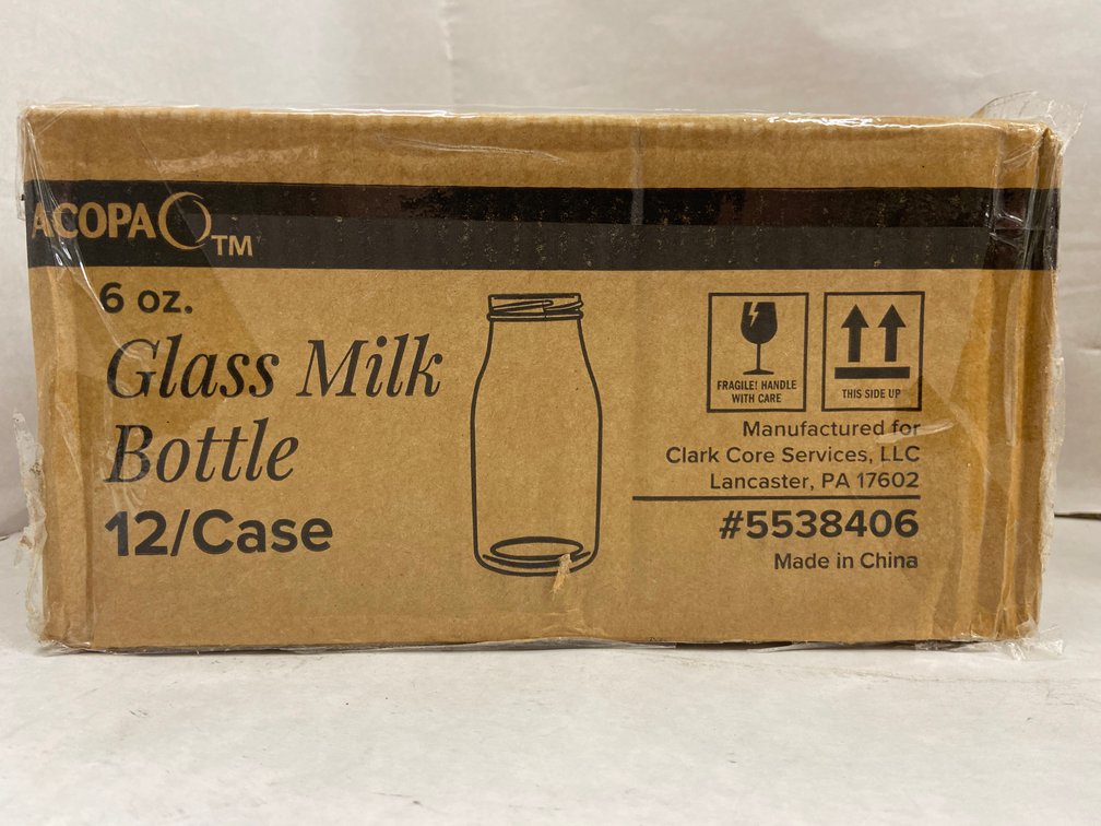 Case of 6 oz. Glass Milk Bottles