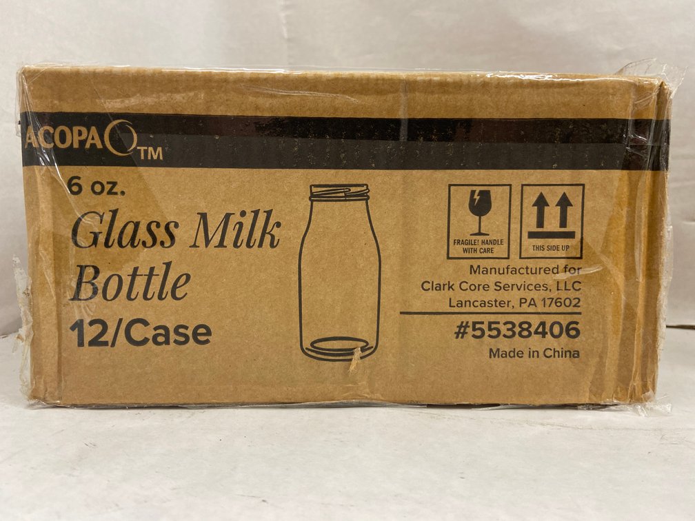 Case of 6 oz. Glass Milk Bottles