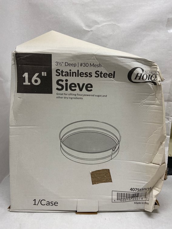 Case of 16-Inch Stainless Steel Sieves
