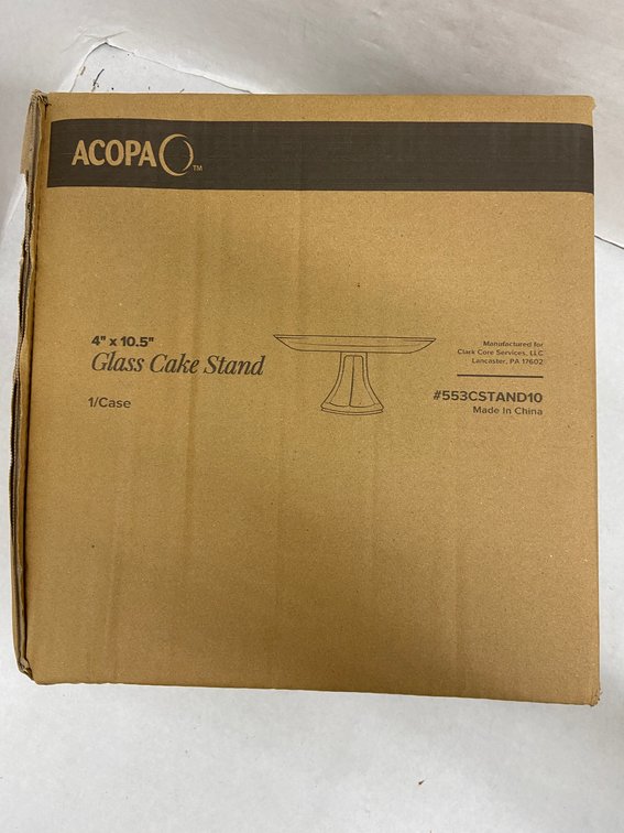 Case of Glass Cake Stand