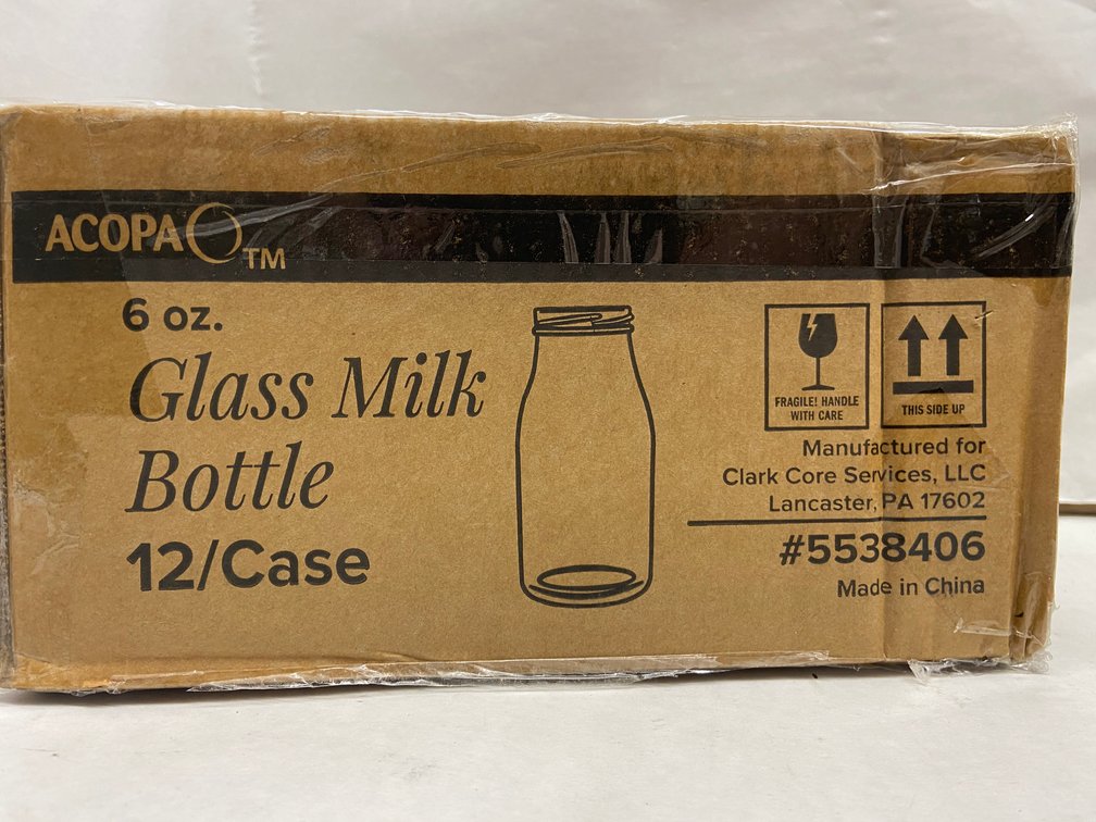 Case of 6 oz. Glass Milk Bottles