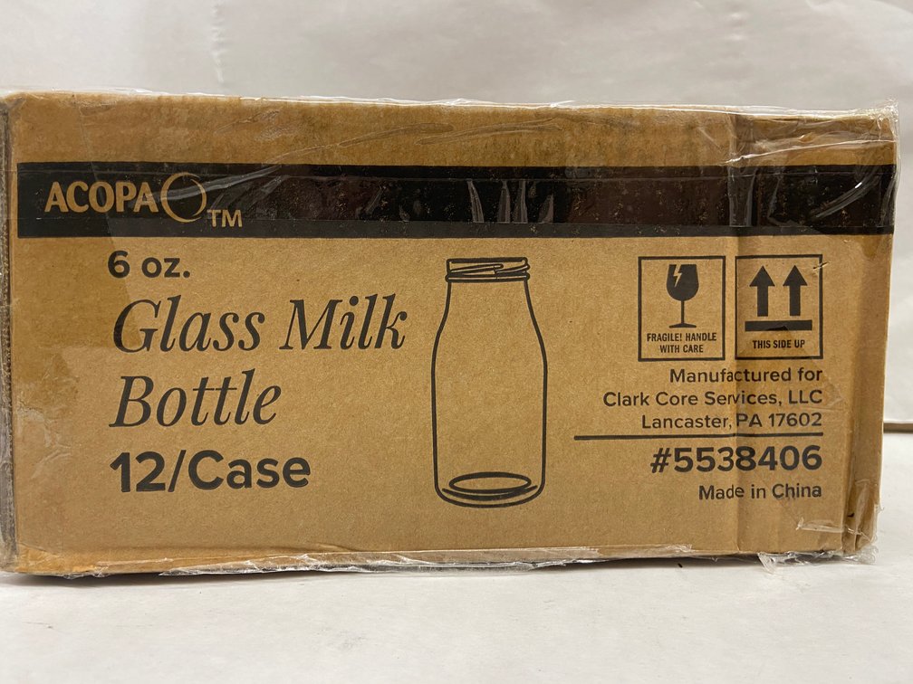 Case of 6 oz. Glass Milk Bottles