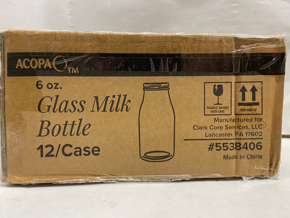Case of 6 oz. Glass Milk Bottles