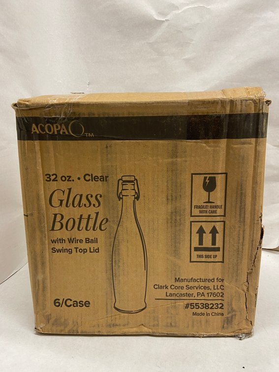 Case of 32 oz. Clear Glass Bottles