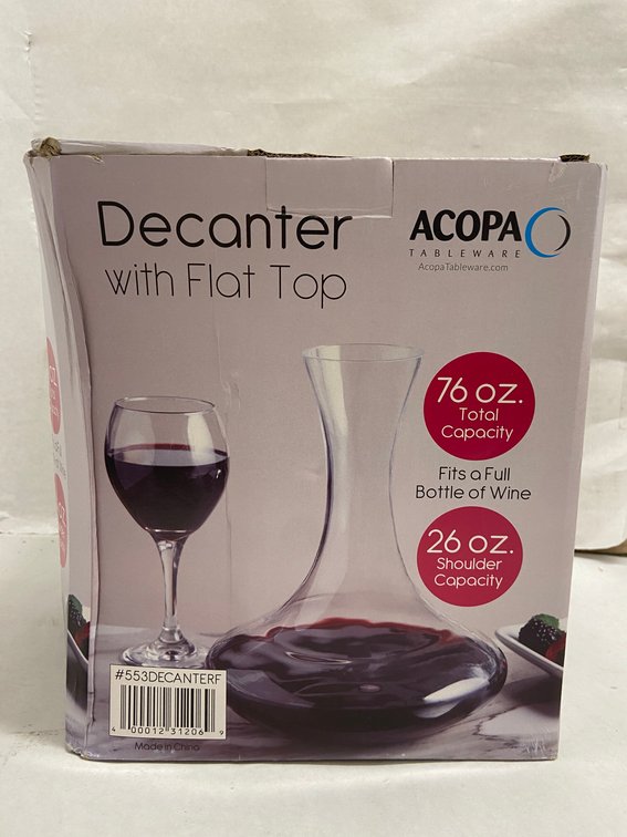 Acopa Decanter with Flat Top