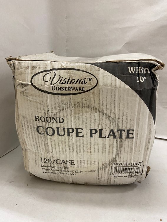 Case of 10-inch Visions Round Coupe Plates