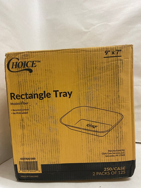 Case of Choice 9" x 7" Molded Fiber Trays