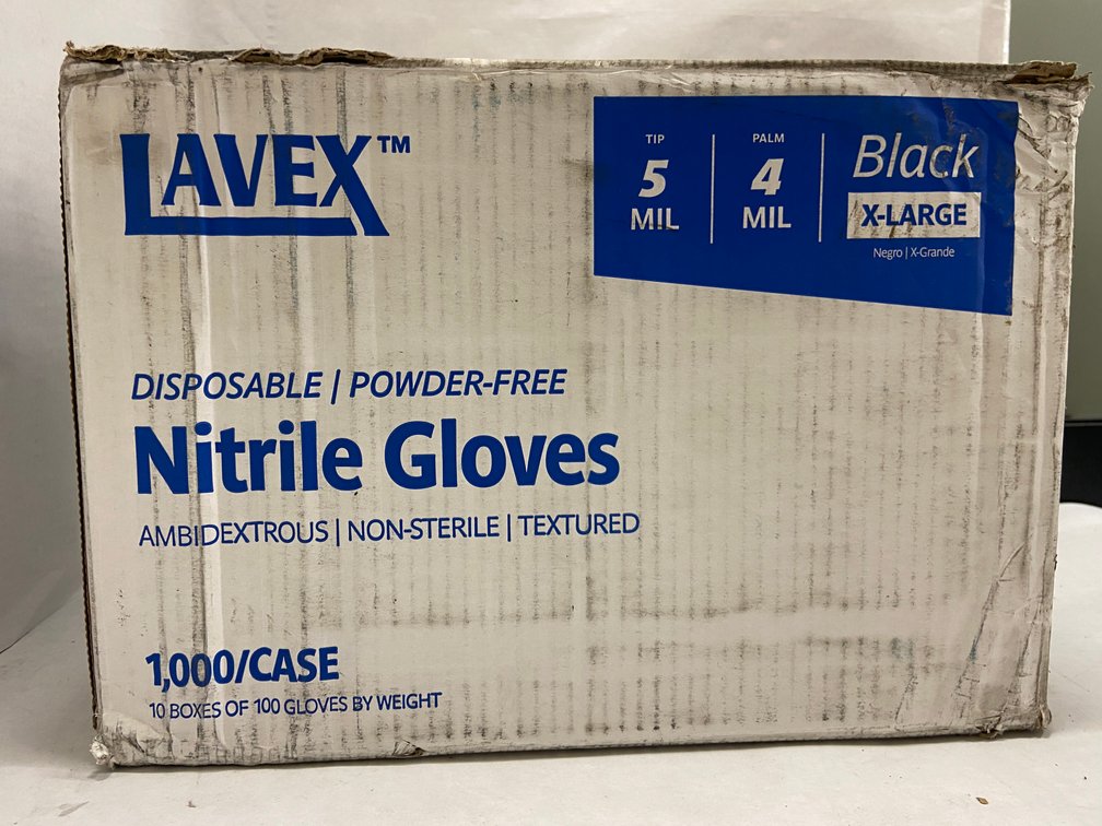 Case of Lavex Nitrile Gloves