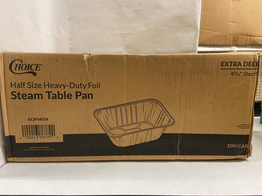Case of Half Size Foil Steam Table Pans