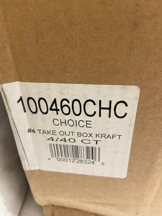Case of #4 Kraft Take Out Boxes