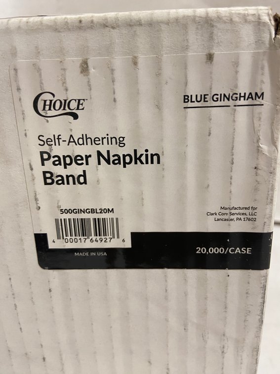 Case of Choice Blue Gingham Napkin Bands
