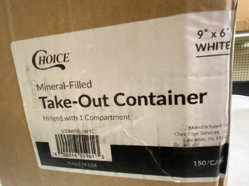 Case of Choice Mineral-Filled Take-Out Containers