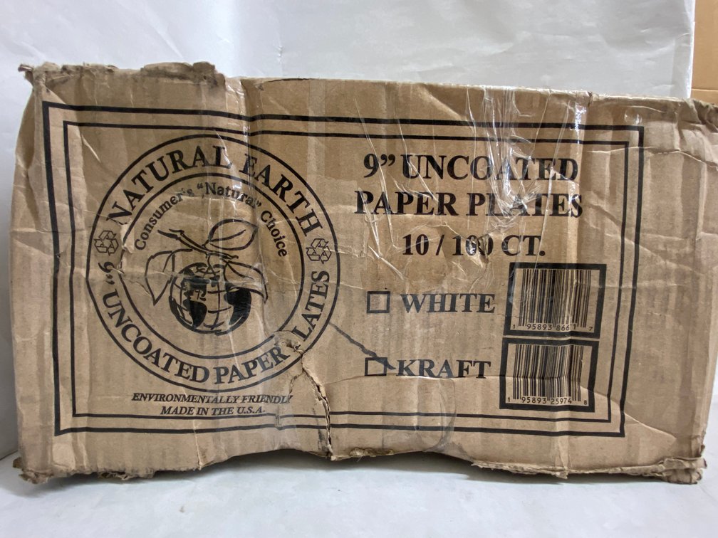 Case of 9-inch Uncoated Paper Plates