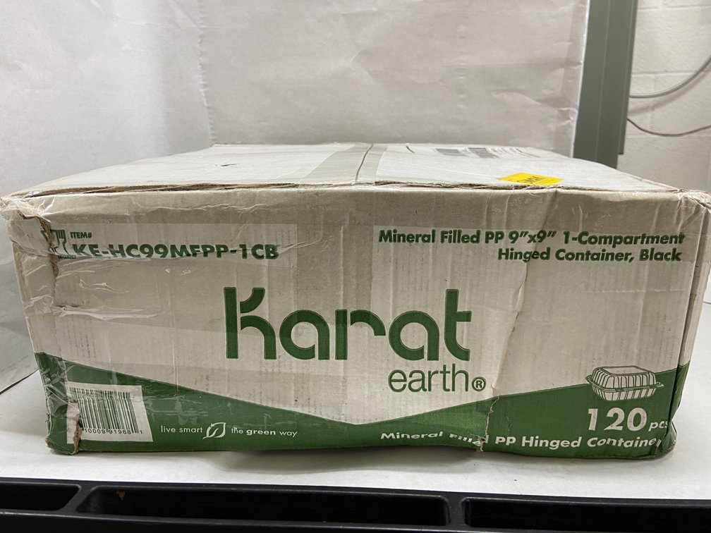 Case of Karat Earth Hinged Containers