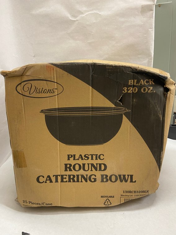 Case of Visions Plastic Round Catering Bowls