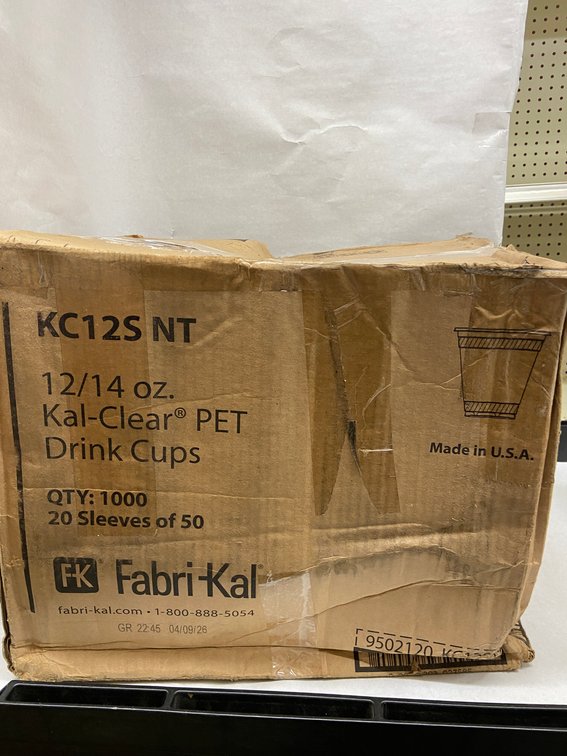 Case of Fabri-Kal Kal-Clear PET Drink Cups