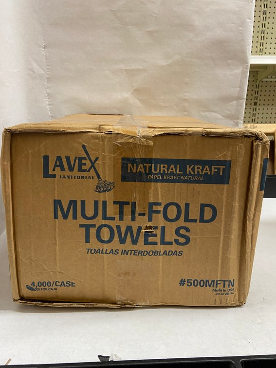 Case of Lavex Natural Kraft Multi-Fold Towels