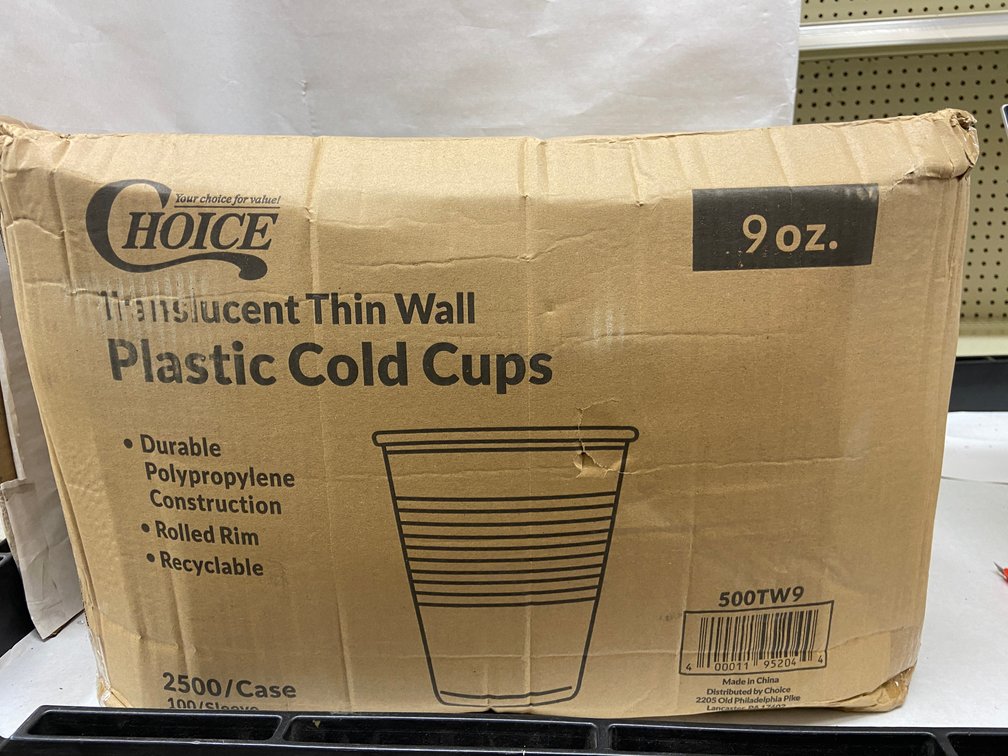 Case of 9 oz Plastic Cold Cups