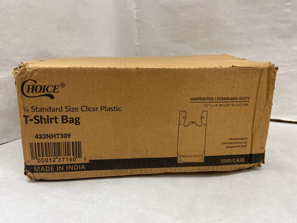 Case of Choice Clear Plastic T-Shirt Bags