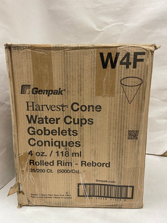 Case of Genpak Harvest Cone Water Cups
