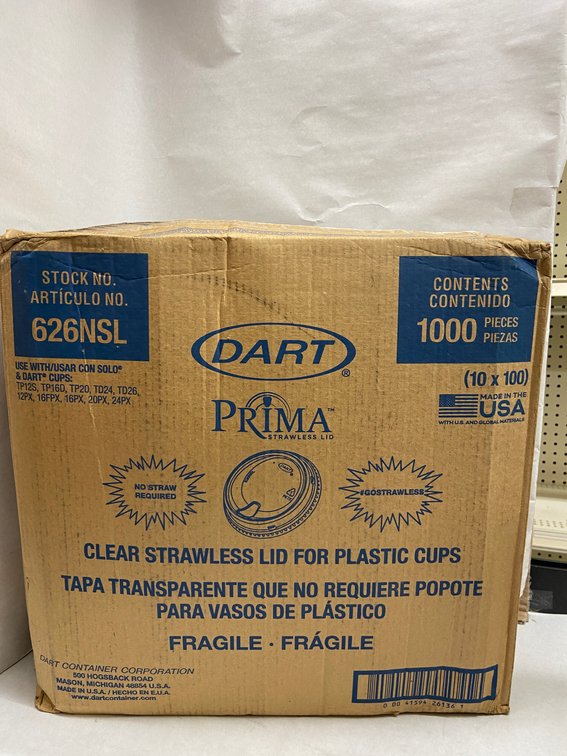Case of Dart Prima Strawless Lids