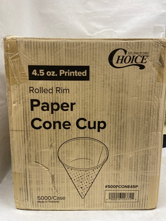 Case of 4.5 oz. Printed Paper Cone Cups