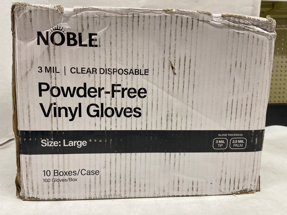 Case of Noble Vinyl Gloves