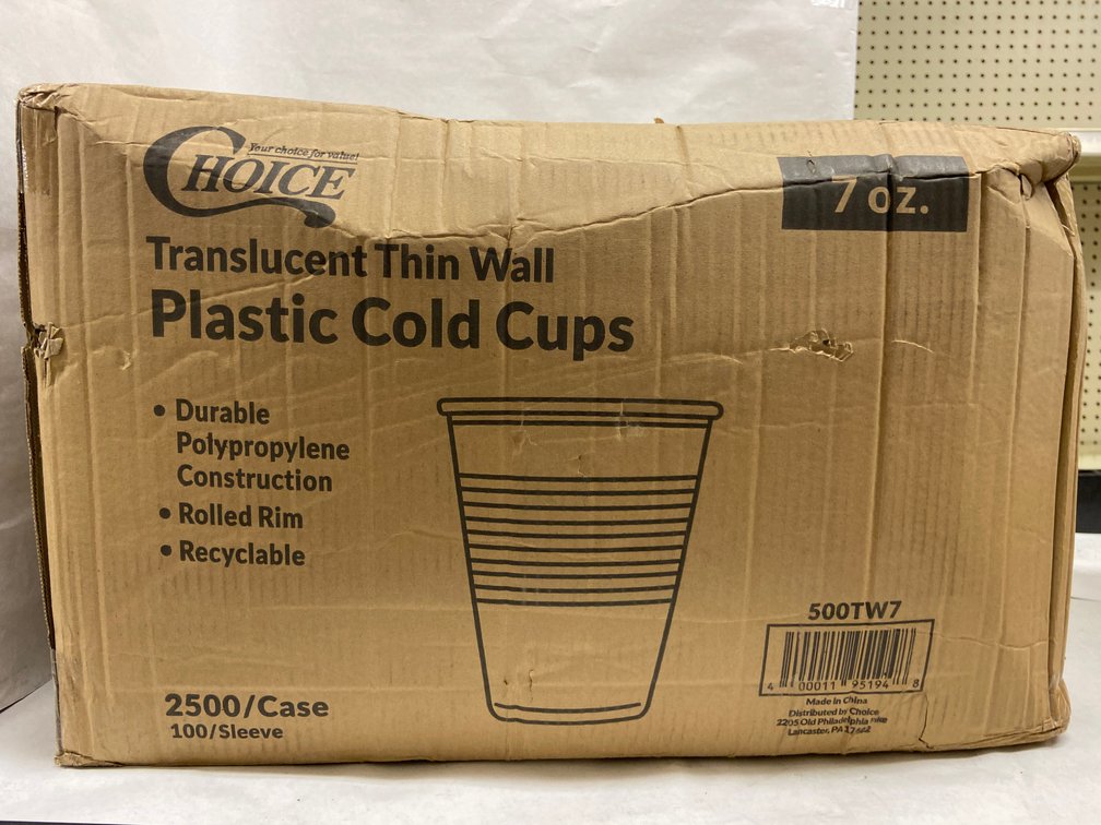 Case of 7 oz. Plastic Cold Cups