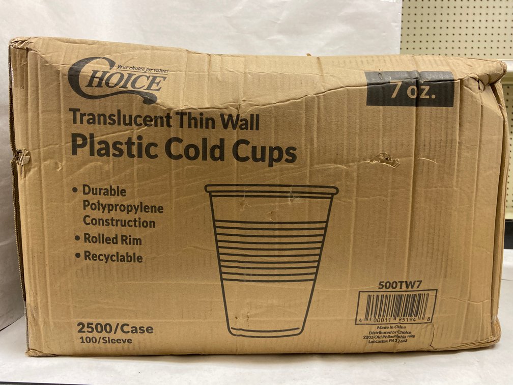 Case of 7 oz. Plastic Cold Cups