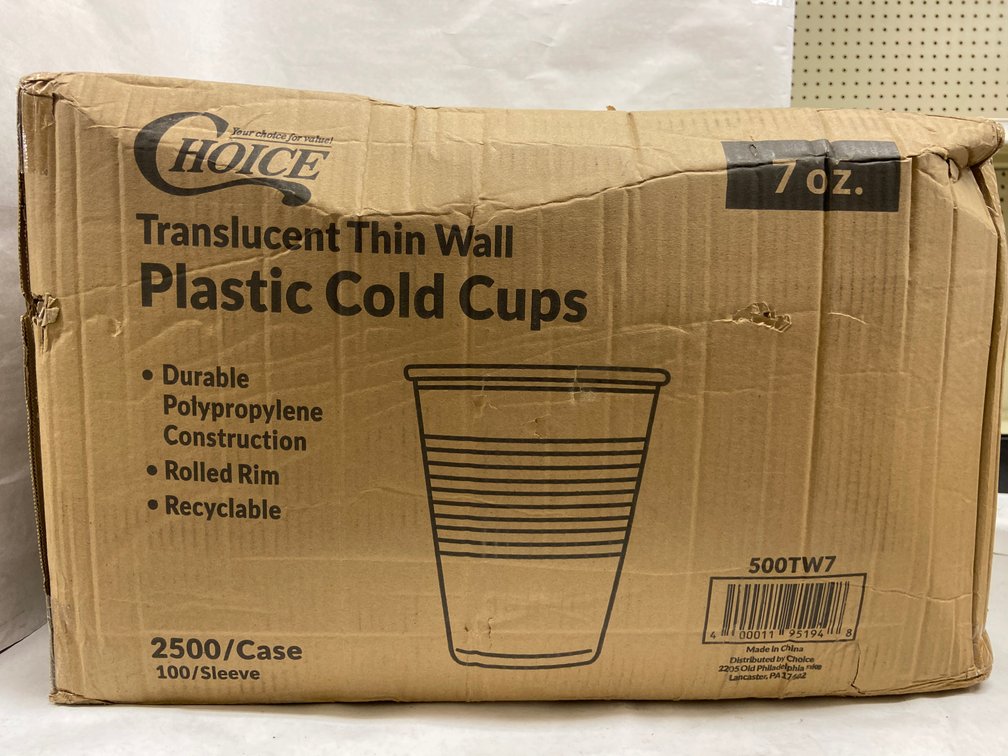 Case of 7 oz. Plastic Cold Cups