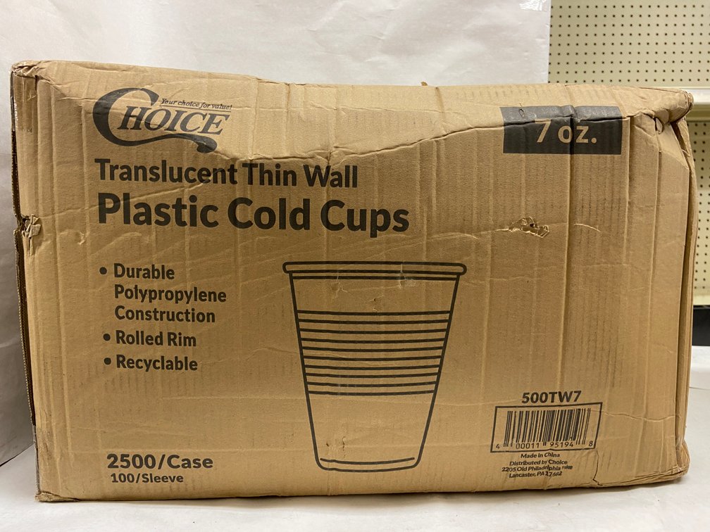 Case of 7 oz. Plastic Cold Cups