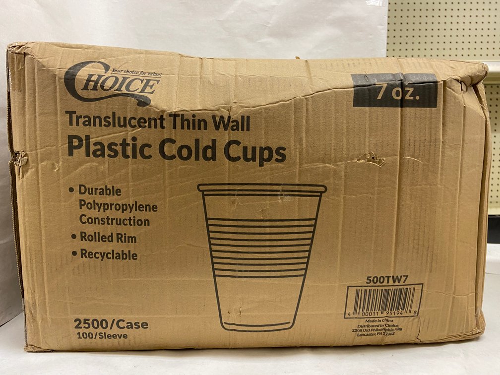 Case of 7 oz. Plastic Cold Cups