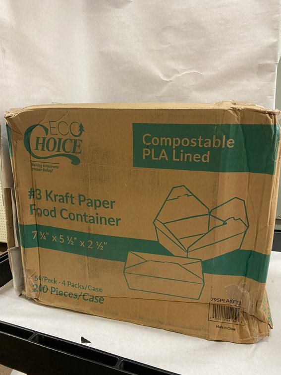 Case of Kraft Paper Food Containers