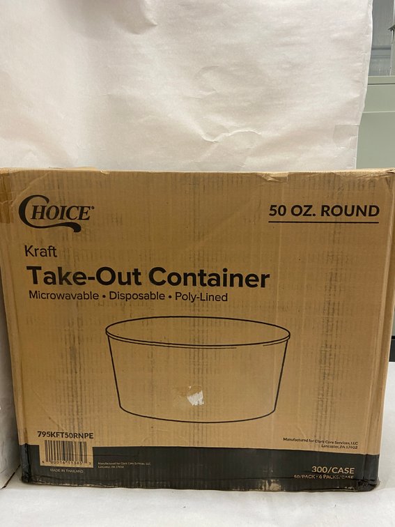 Case of 50 oz. Kraft Take-Out Containers