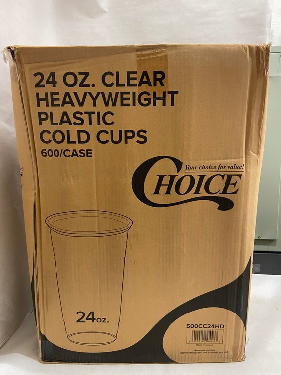 Case of 24 oz. Plastic Cold Cups