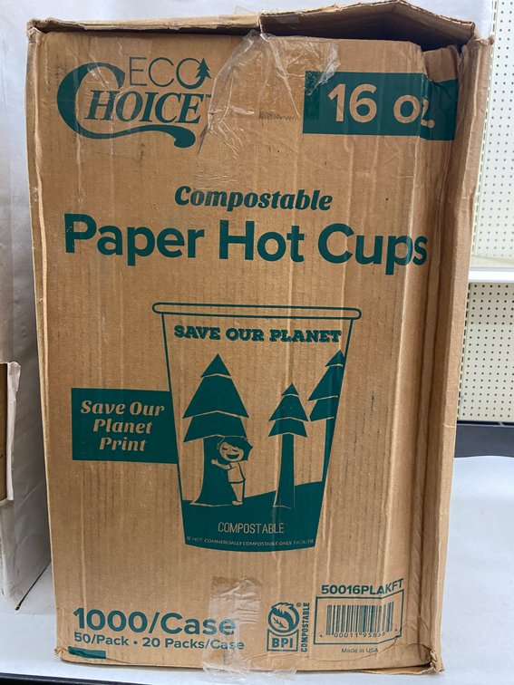 Case of Eco Choice 16 oz Paper Hot Cups