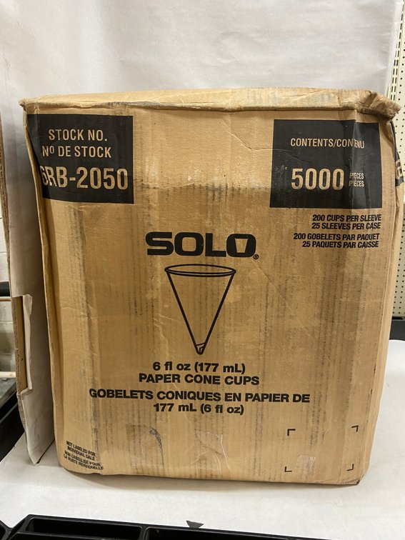 Case of Solo Paper Cone Cups