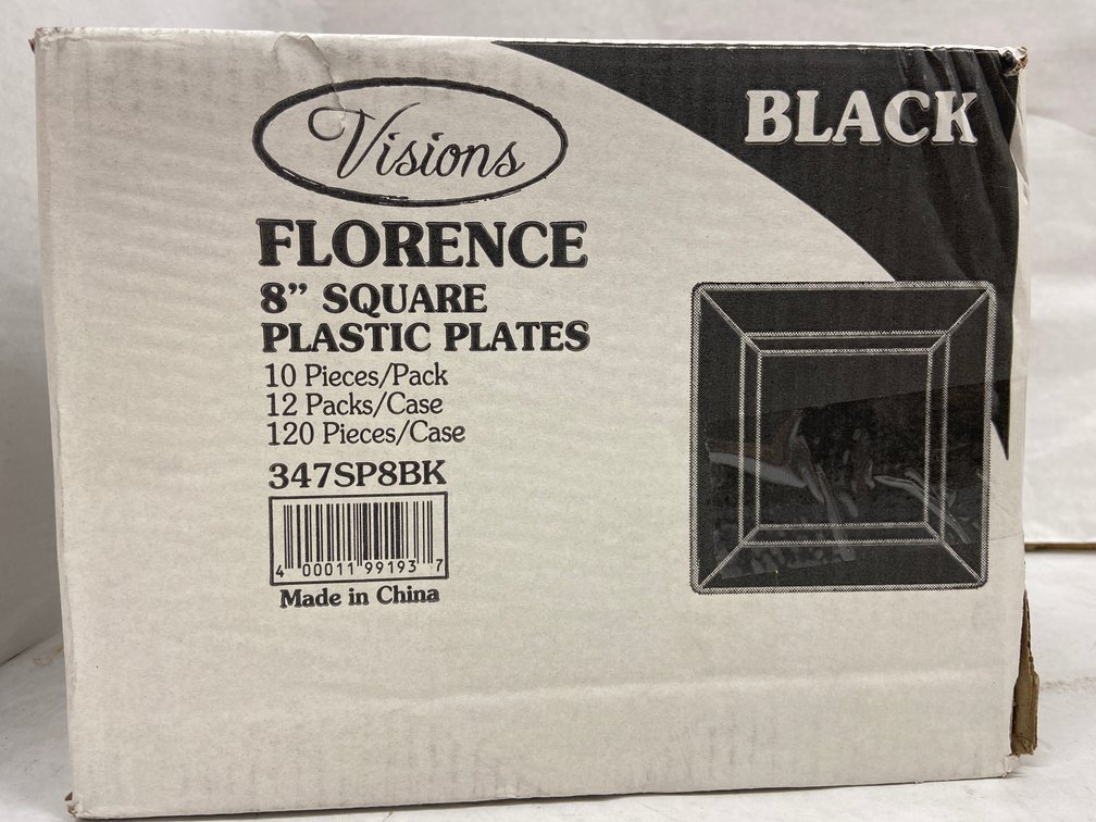 Case of 8-inch Square Plastic Plates