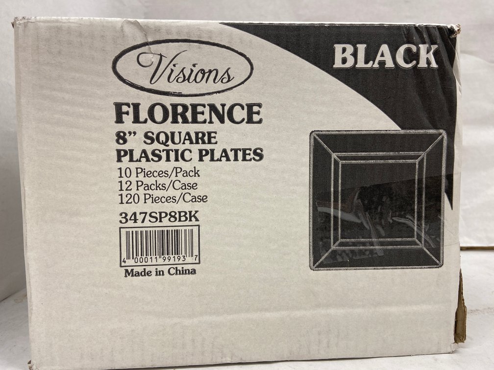 Case of 8-inch Square Plastic Plates
