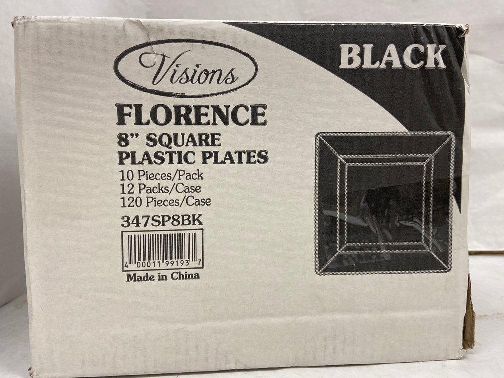 Case of 8" Square Plastic Plates