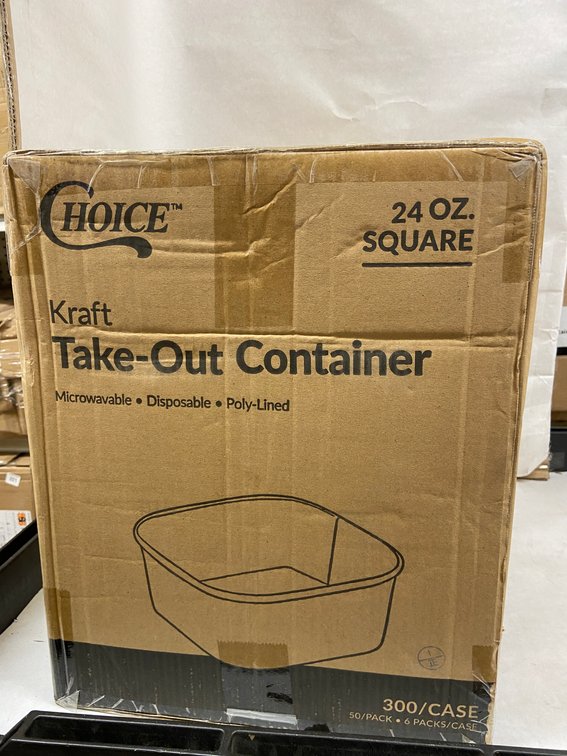 Case of Choice 24 oz. Square Take-Out Containers