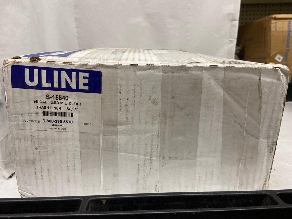 Case of Uline 95 Gallon Trash Liners