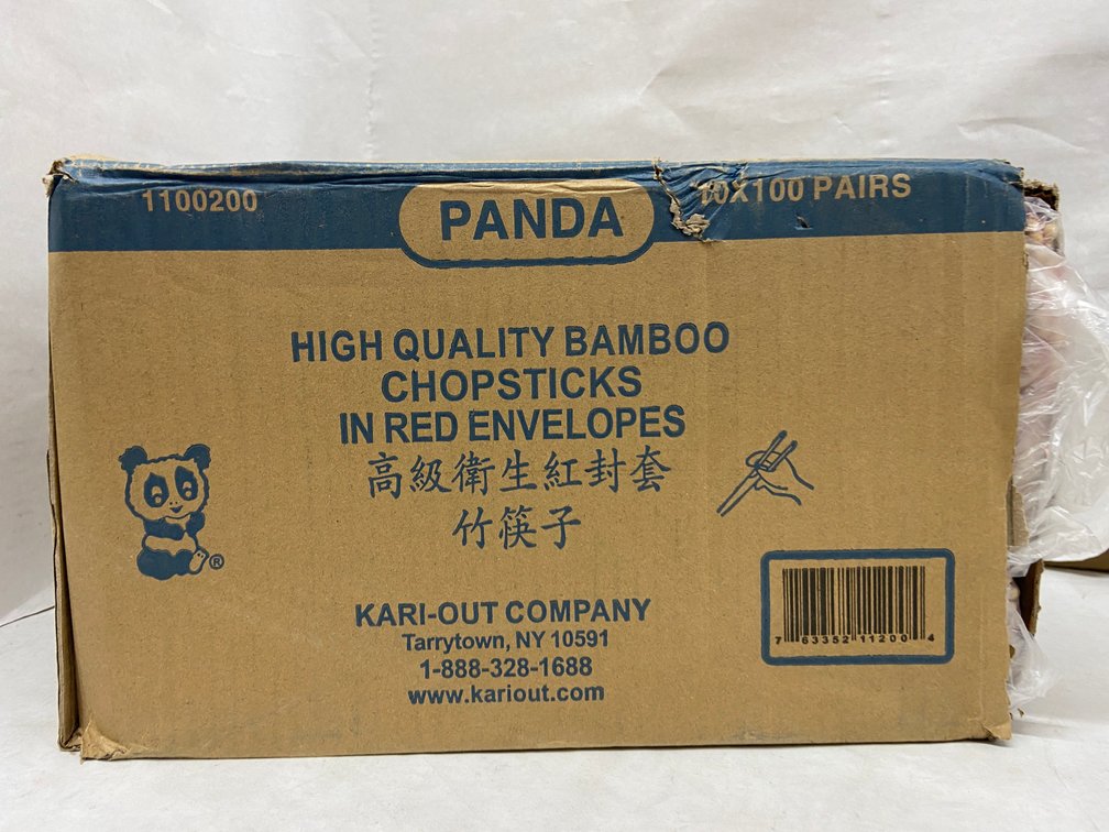 Case of Panda Bamboo Chopsticks