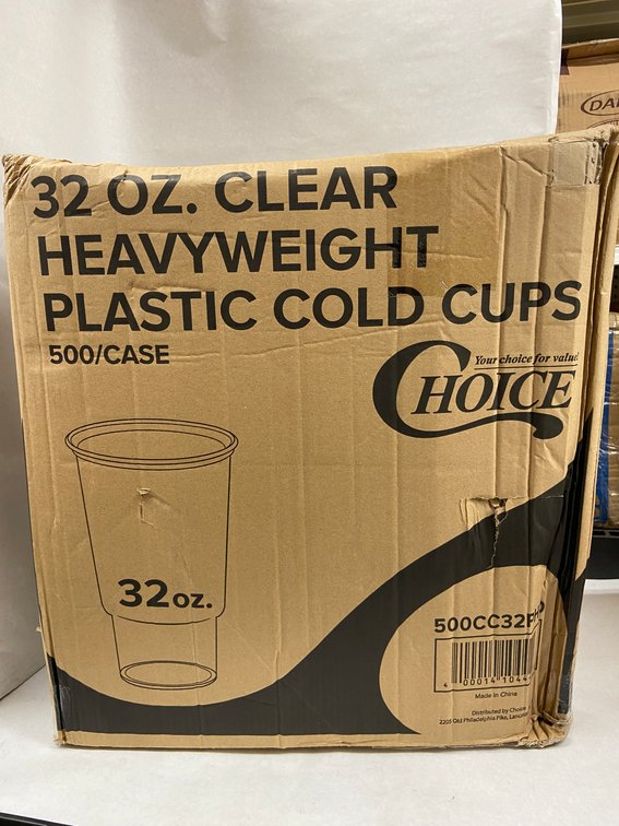 Case of 32 oz. Clear Plastic Cold Cups