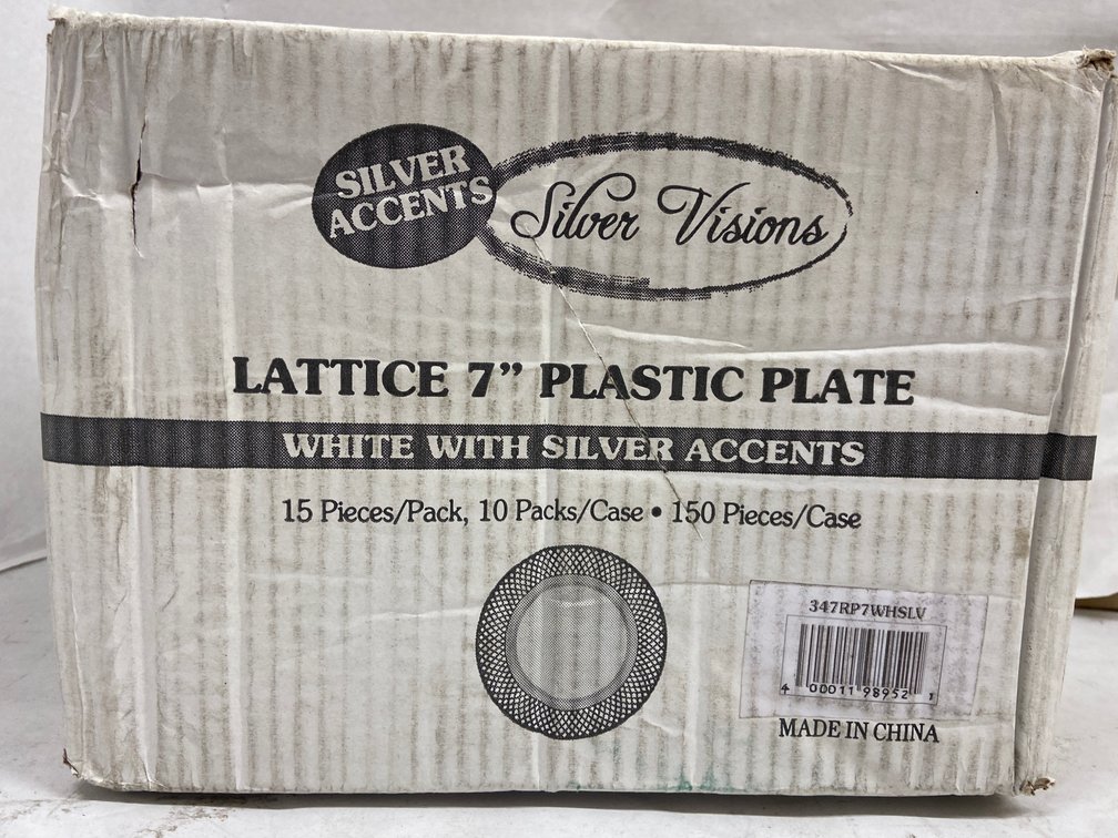 Case of 7" Lattice Plastic Plates