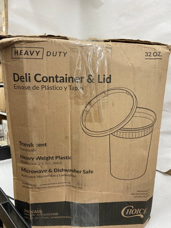 Case of 32 oz Deli Containers & Lids