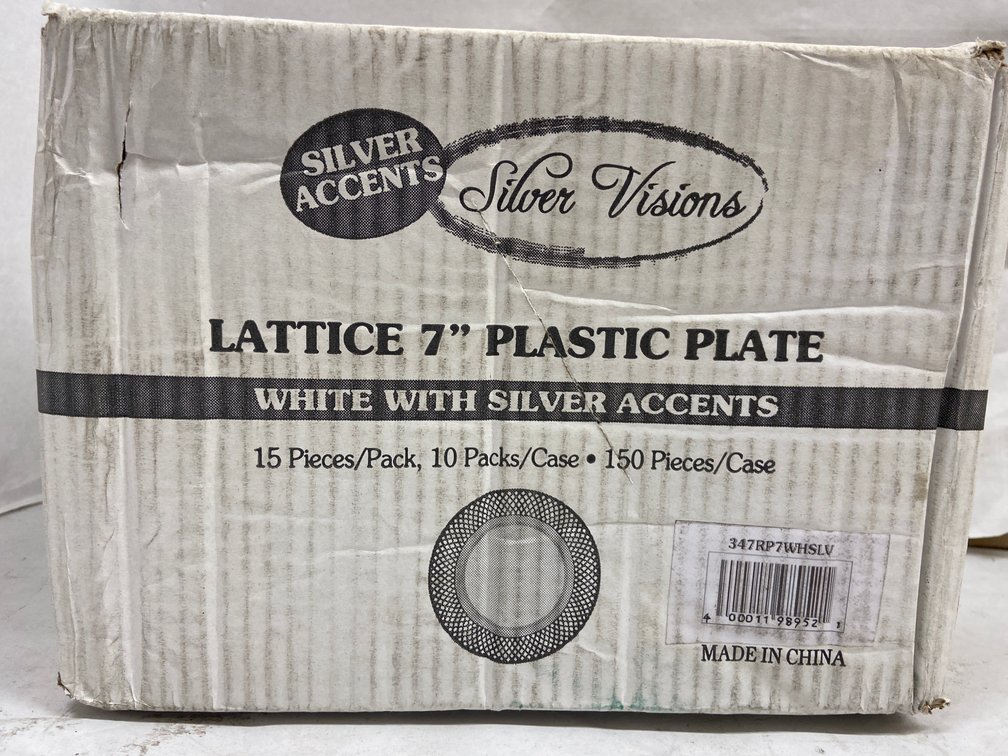 Case of 7-inch Lattice Plastic Plates