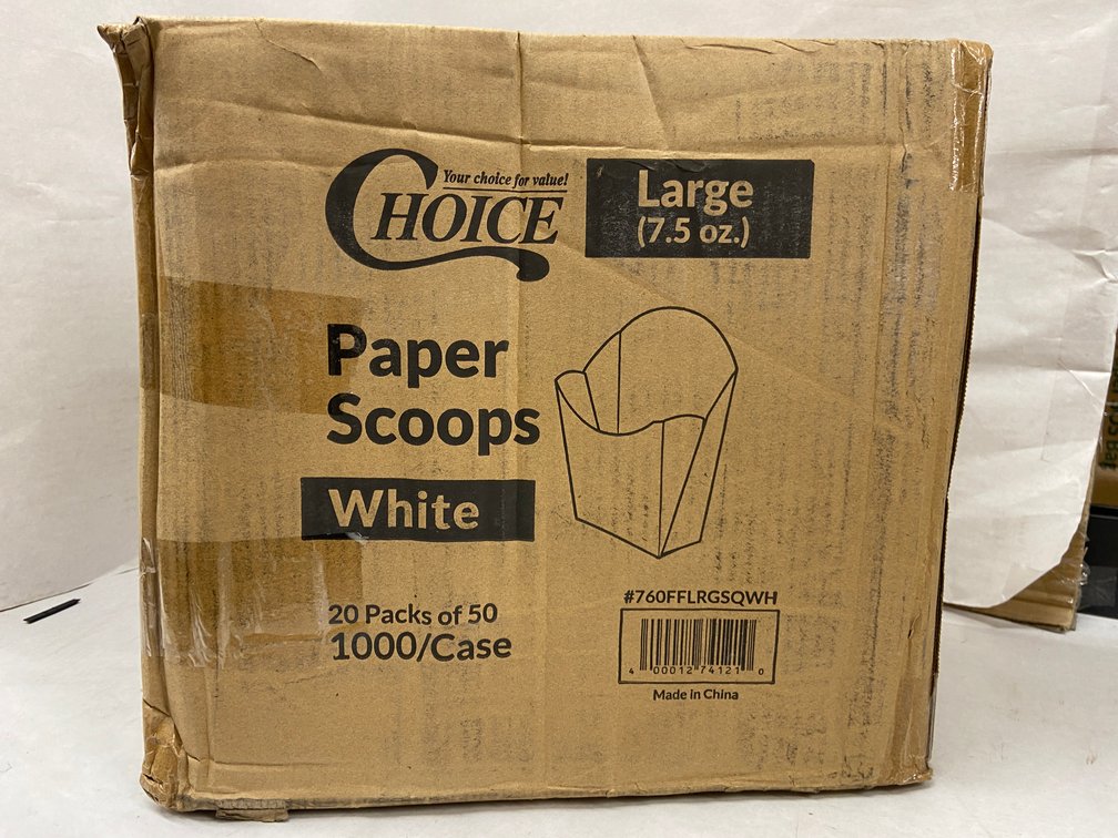 Case of Choice White Paper Scoops