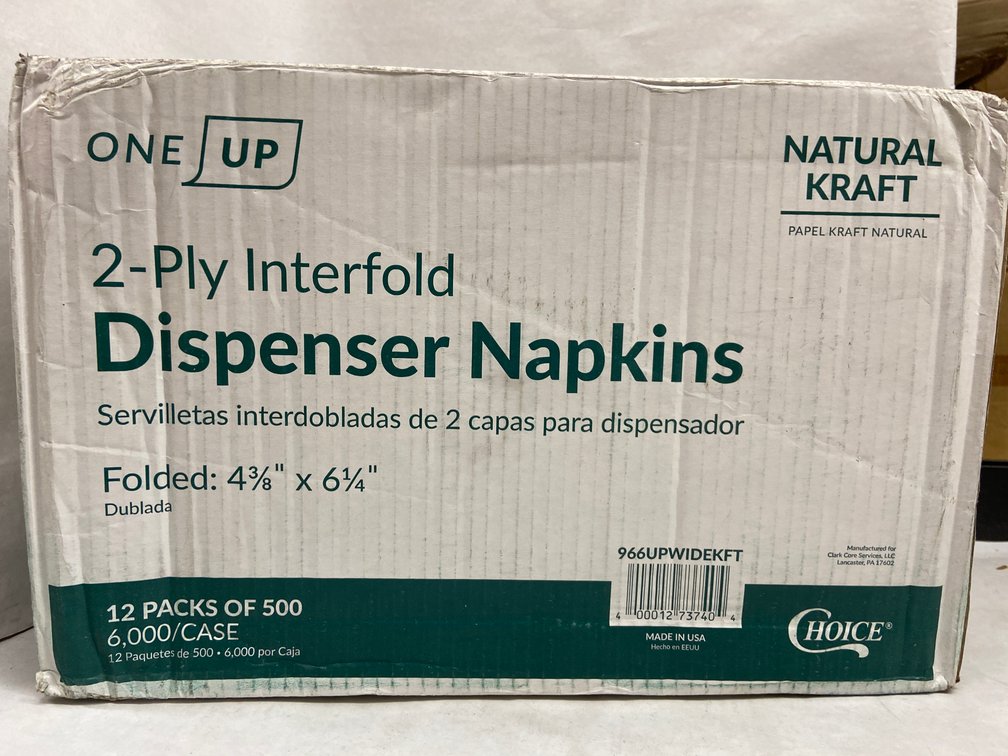 Case of One Up 2-Ply Interfold Napkins